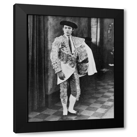 Rudolph Valentino, Juan Gallardo Black Modern Wood Framed Art Print by Vintage Hollywood Archive