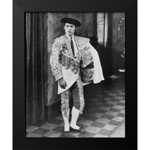 Rudolph Valentino, Juan Gallardo Black Modern Wood Framed Art Print by Vintage Hollywood Archive