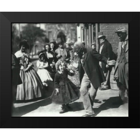 Shirley Temple, Bill Robinson, The Littlest Rebel, 1935 Black Modern Wood Framed Art Print by Vintage Hollywood Archive