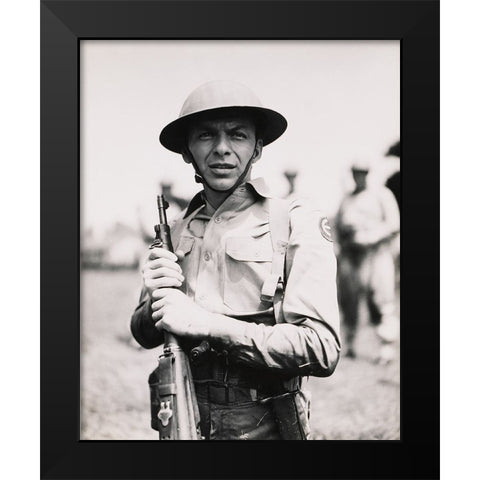 Sinatra, From Here to Eternity, 1953 Black Modern Wood Framed Art Print by Vintage Hollywood Archive