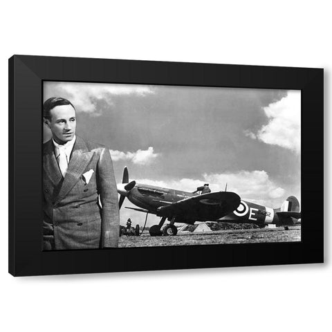Spitfire, 1943 Black Modern Wood Framed Art Print with Double Matting by Vintage Hollywood Archive