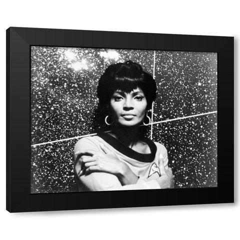 Nichelle Nichols, Star Trek, 1967 Black Modern Wood Framed Art Print with Double Matting by Vintage Hollywood Archive