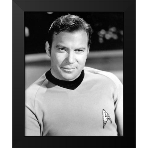 William Shatner, Star Trek Black Modern Wood Framed Art Print by Vintage Hollywood Archive