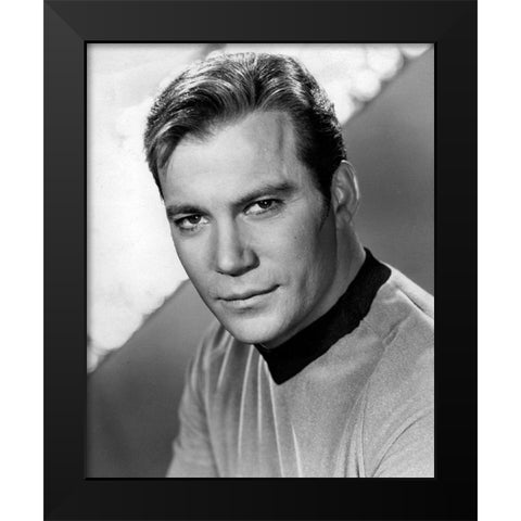 William Shatner, Star Trek Black Modern Wood Framed Art Print by Vintage Hollywood Archive