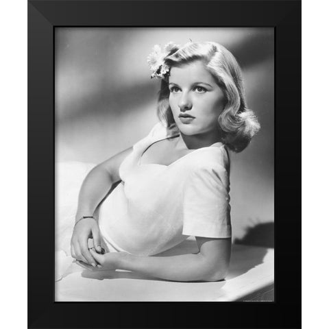 Barbara Bel Geddes Black Modern Wood Framed Art Print by Vintage Hollywood Archive