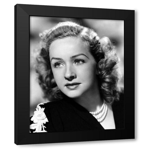Bonita Granville Black Modern Wood Framed Art Print with Double Matting by Vintage Hollywood Archive