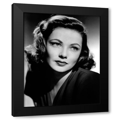 Gene Tierney Black Modern Wood Framed Art Print with Double Matting by Vintage Hollywood Archive