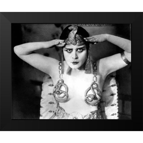 Theda Bara, Cleopatra, 1917 Black Modern Wood Framed Art Print by Vintage Hollywood Archive