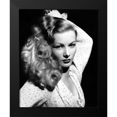 Veronica Lake Black Modern Wood Framed Art Print by Vintage Hollywood Archive