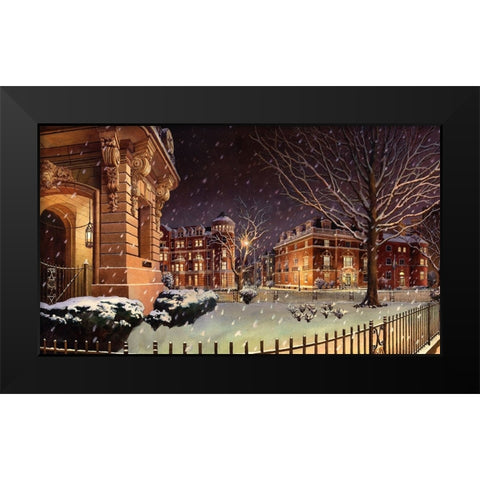 Washington Chronicle New Hampshire Avenue Black Modern Wood Framed Art Print by Wang, John Z.