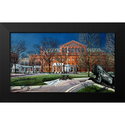 Washington Chronicle Judiciary Square Black Modern Wood Framed Art Print by Wang, John Z.