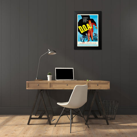 D.O.A. 1950 Black Modern Wood Framed Art Print by Vintage Hollywood Archive