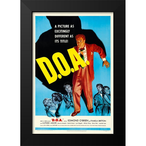 D.O.A. 1950 Black Modern Wood Framed Art Print by Vintage Hollywood Archive