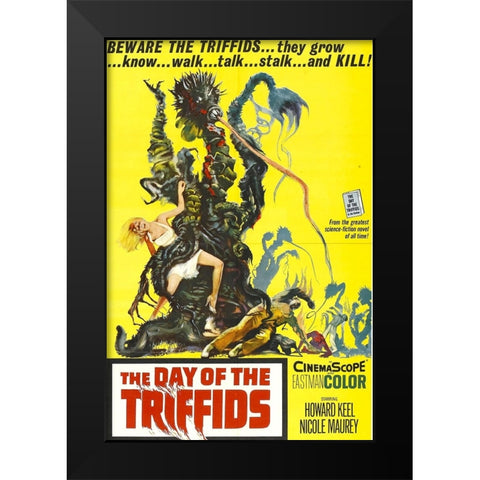 Day of the Triffids-1962 Black Modern Wood Framed Art Print by Vintage Hollywood Archive