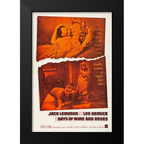 Days of Wine and Roses-1962 Black Modern Wood Framed Art Print by Vintage Hollywood Archive