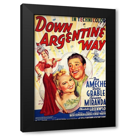 Down Argentine Way-1940 Black Modern Wood Framed Art Print with Double Matting by Vintage Hollywood Archive