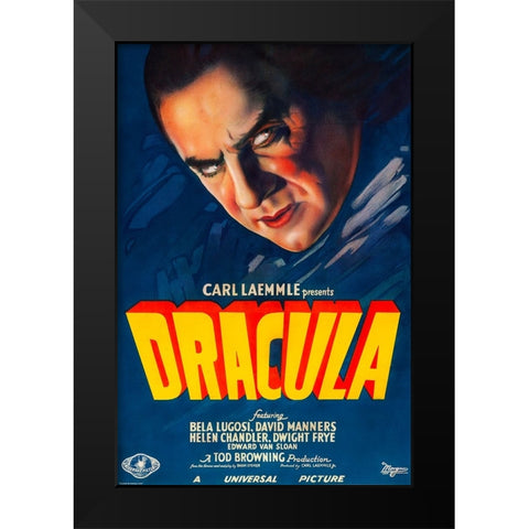 Dracula-1931 Black Modern Wood Framed Art Print by Vintage Hollywood Archive