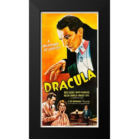Dracula-1947 Black Modern Wood Framed Art Print by Vintage Hollywood Archive