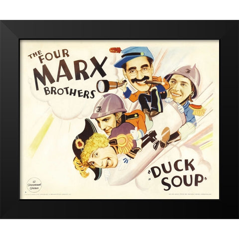 Duck Soup-1933 Black Modern Wood Framed Art Print by Vintage Hollywood Archive