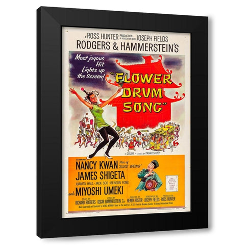 Flower Drum Song-1962 Black Modern Wood Framed Art Print by Vintage Hollywood Archive