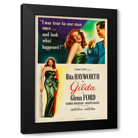 Gilda-1946 Black Modern Wood Framed Art Print by Vintage Hollywood Archive