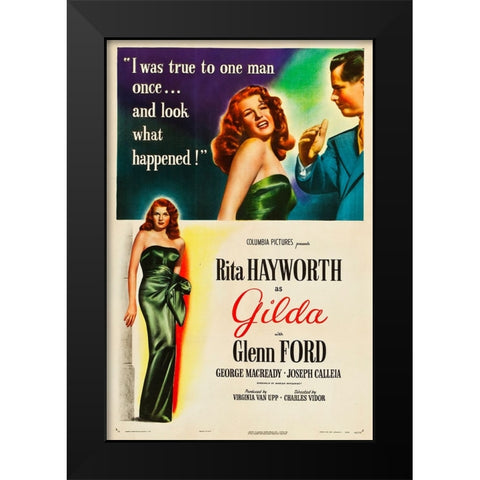 Gilda-1946 Black Modern Wood Framed Art Print by Vintage Hollywood Archive