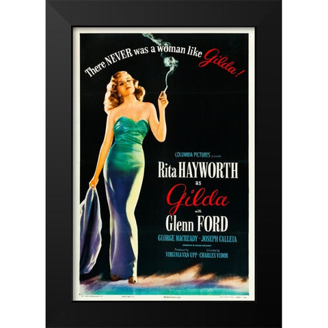 Gilda-1946 Black Modern Wood Framed Art Print by Vintage Hollywood Archive