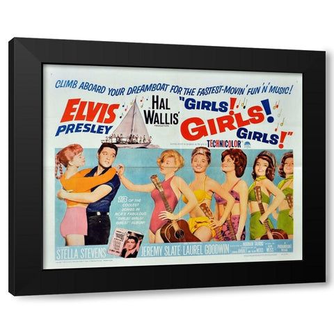 Girls! Girls! Girls!-1962 Black Modern Wood Framed Art Print by Vintage Hollywood Archive