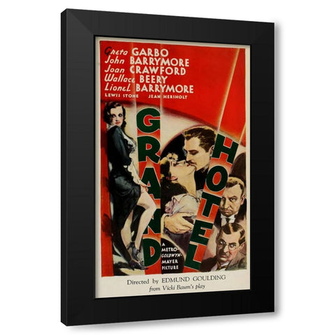 Grand Hotel-1932 Black Modern Wood Framed Art Print by Vintage Hollywood Archive