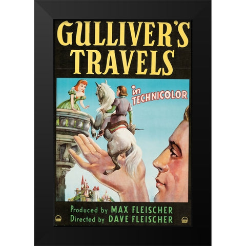 Gullivers Travels-1939 Black Modern Wood Framed Art Print by Vintage Hollywood Archive