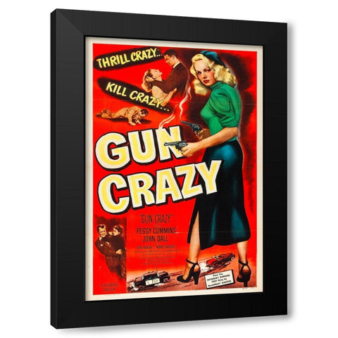 Gun Crazy-1950 Black Modern Wood Framed Art Print with Double Matting by Vintage Hollywood Archive