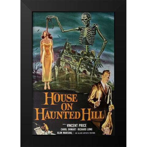 House on a Haunted Hill-1958 Black Modern Wood Framed Art Print by Vintage Hollywood Archive