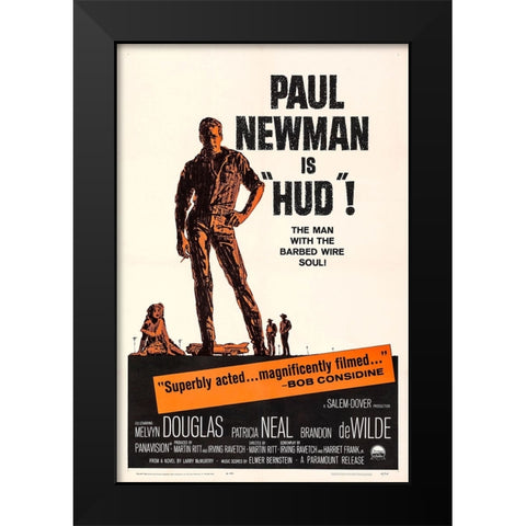 Hud-1962 Black Modern Wood Framed Art Print by Vintage Hollywood Archive