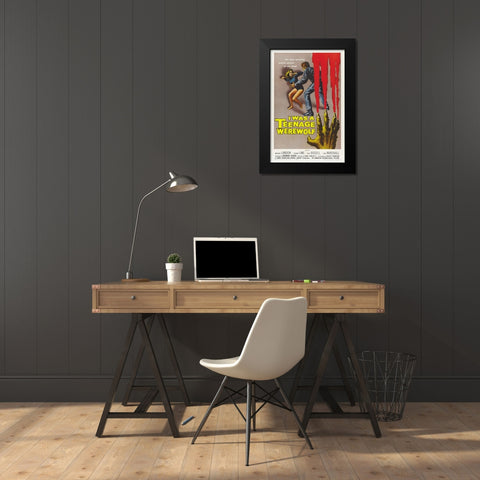 I Was a Teenage Werewolf-1957 Black Modern Wood Framed Art Print by Vintage Hollywood Archive