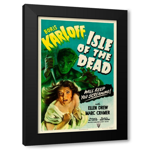 Isle of the Dead-1945 Black Modern Wood Framed Art Print by Vintage Hollywood Archive