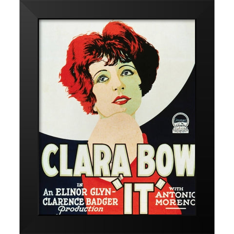 It-1927 Black Modern Wood Framed Art Print by Vintage Hollywood Archive
