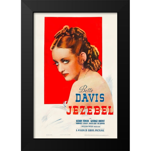 Jezebel-1938 Black Modern Wood Framed Art Print by Vintage Hollywood Archive