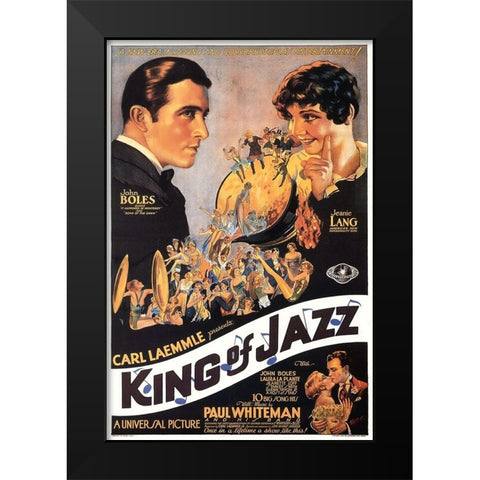 King of Jazz-1930 Black Modern Wood Framed Art Print by Vintage Hollywood Archive