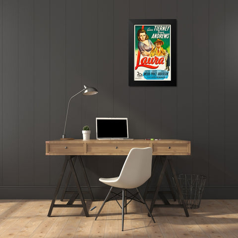 Laura-1944 Black Modern Wood Framed Art Print by Vintage Hollywood Archive