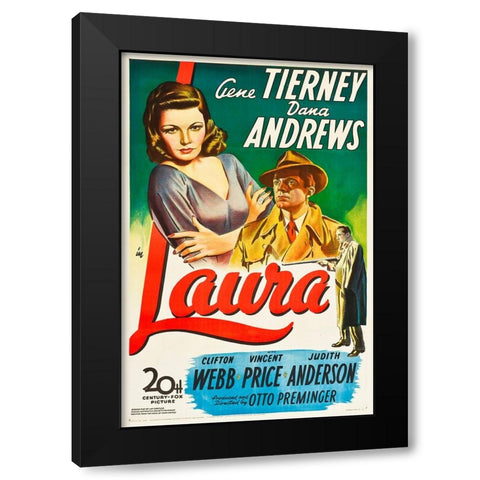 Laura-1944 Black Modern Wood Framed Art Print with Double Matting by Vintage Hollywood Archive