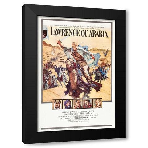 Lawrence of Arabia Black Modern Wood Framed Art Print by Vintage Hollywood Archive