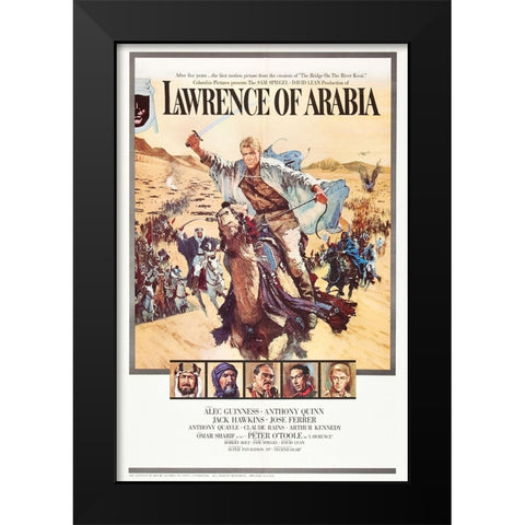 Lawrence of Arabia Black Modern Wood Framed Art Print by Vintage Hollywood Archive