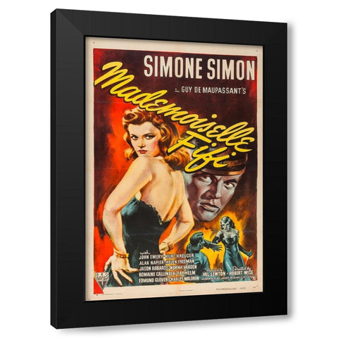 Mademoiselle Fifi-1944 Black Modern Wood Framed Art Print with Double Matting by Vintage Hollywood Archive