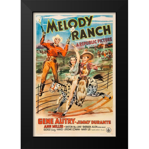 Melody Ranch-1940 Black Modern Wood Framed Art Print by Vintage Hollywood Archive