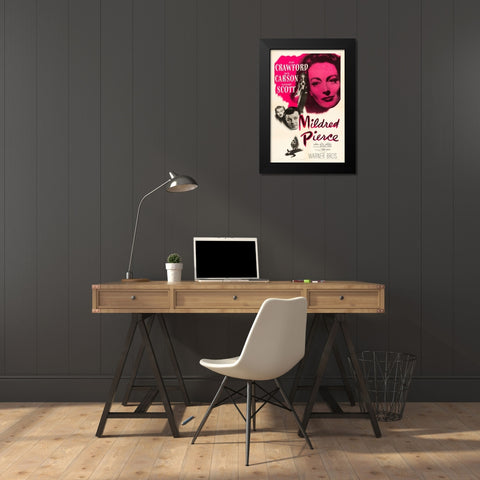 Mildred Pierce-1945 Black Modern Wood Framed Art Print by Vintage Hollywood Archive
