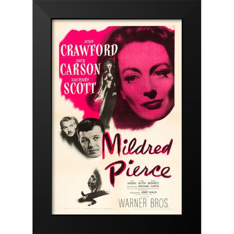 Mildred Pierce-1945 Black Modern Wood Framed Art Print by Vintage Hollywood Archive