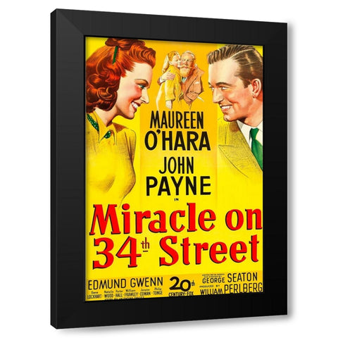 Miracle on 34th Street-1947 Black Modern Wood Framed Art Print with Double Matting by Vintage Hollywood Archive