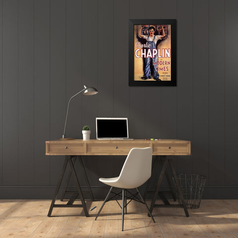 Modern Times Black Modern Wood Framed Art Print by Vintage Hollywood Archive