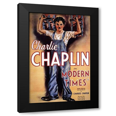 Modern Times Black Modern Wood Framed Art Print by Vintage Hollywood Archive