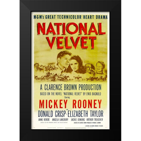 National Velvet-1944 Black Modern Wood Framed Art Print by Vintage Hollywood Archive